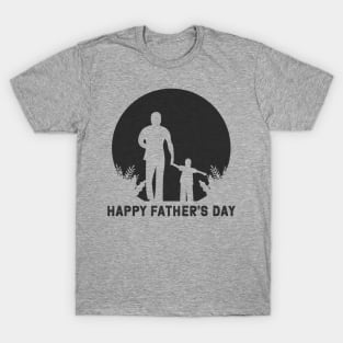 Father's Day Silhouette Tee - Distressed "Happy Father's Day" Shirt, Perfect Gift for Dad on His Special Day T-Shirt